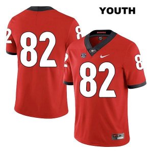 Youth Georgia Bulldogs NCAA #82 Kolby Wyatt Nike Stitched Red Legend Authentic No Name College Football Jersey PUS5154YV